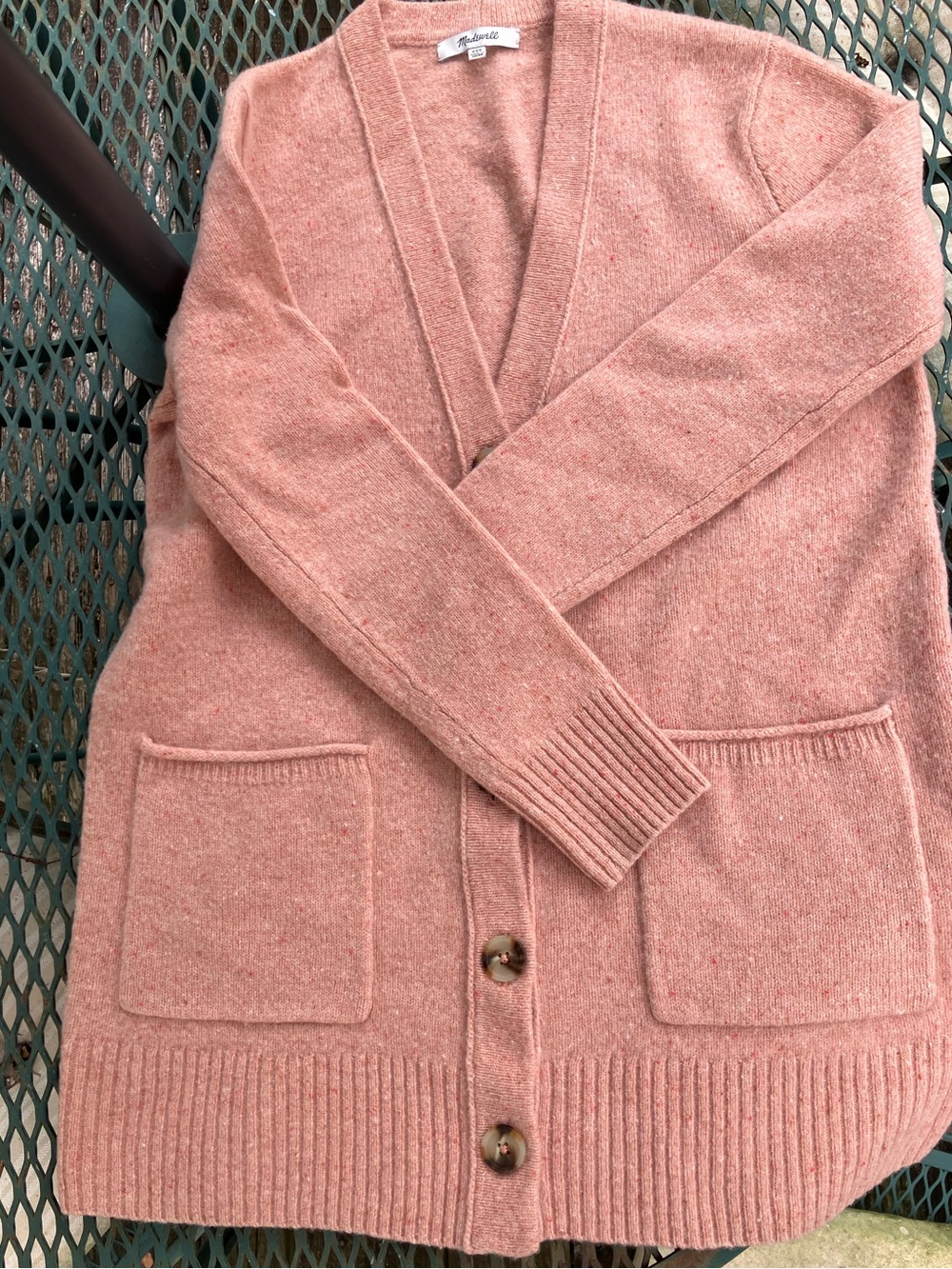 Madewell wool pink cardigan